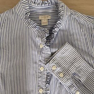 Ruffle neck J Crew shirt